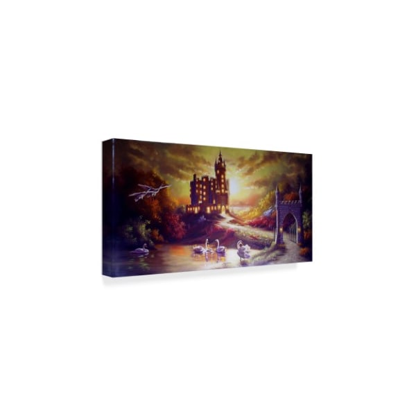 D. Rusty Rust 'Castle Gold' Canvas Art,12x24